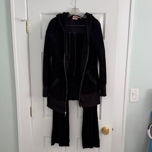 Juicy Couture Black Velour Jumpsuit